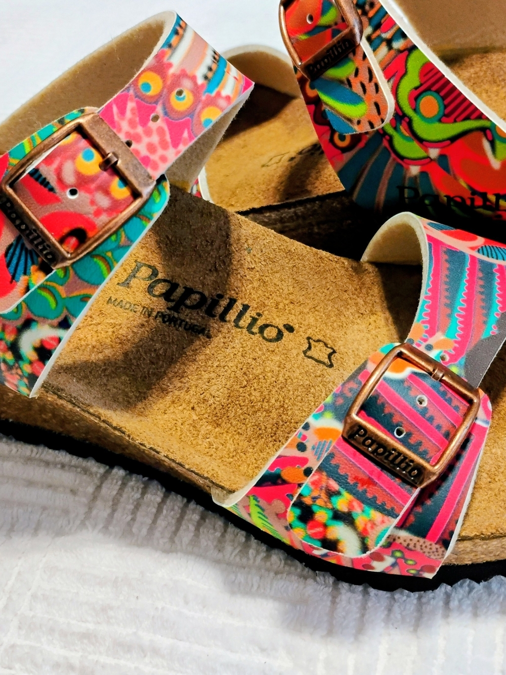 Papillio By Birkenstock MulticolorCork Wedge Sandals. Size 9- 9.5 Wide - Picture 5 of 12
